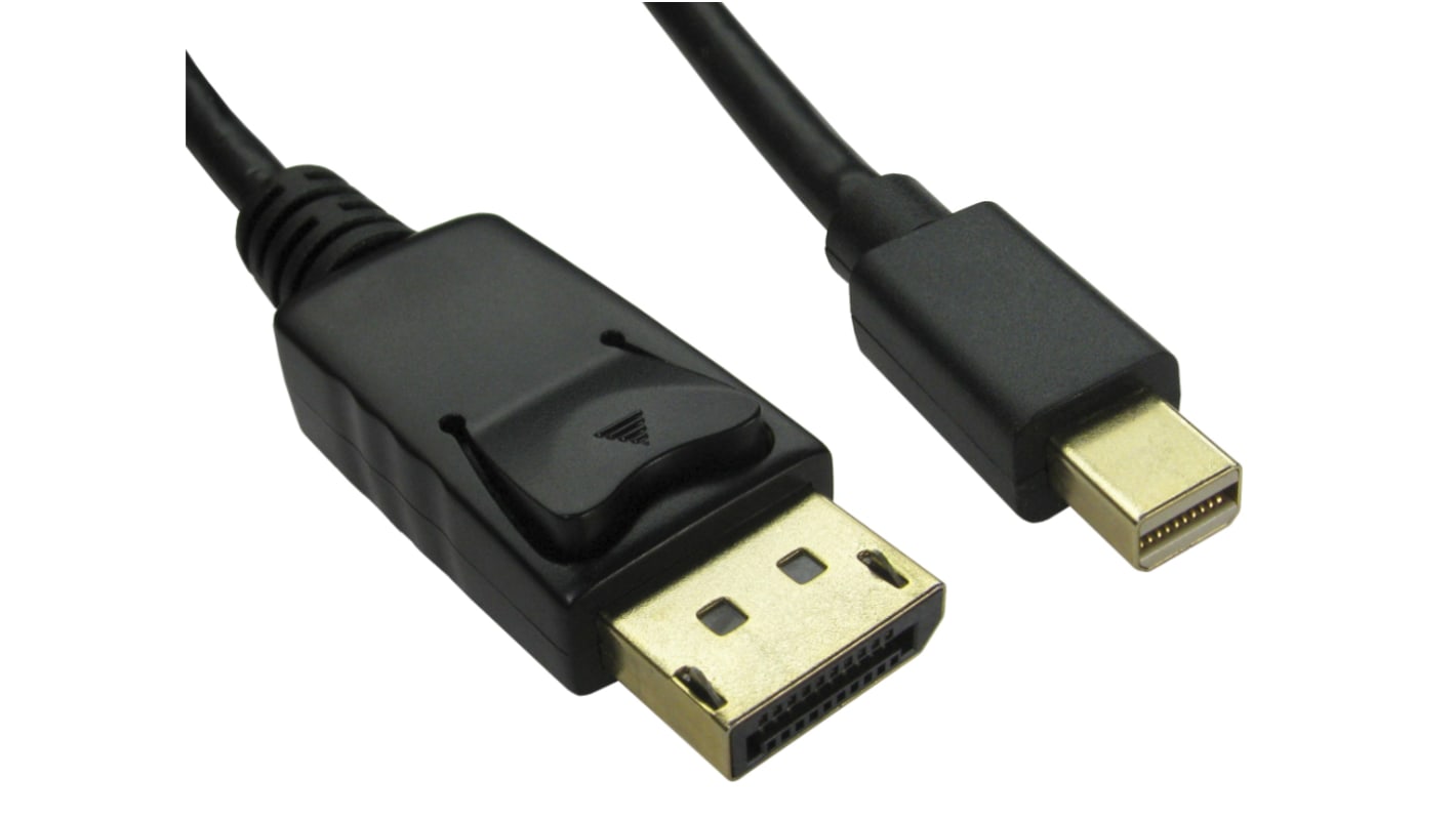 RS PRO Male Mini DisplayPort to Male DisplayPort, PVC  Cable, 4K, 1m