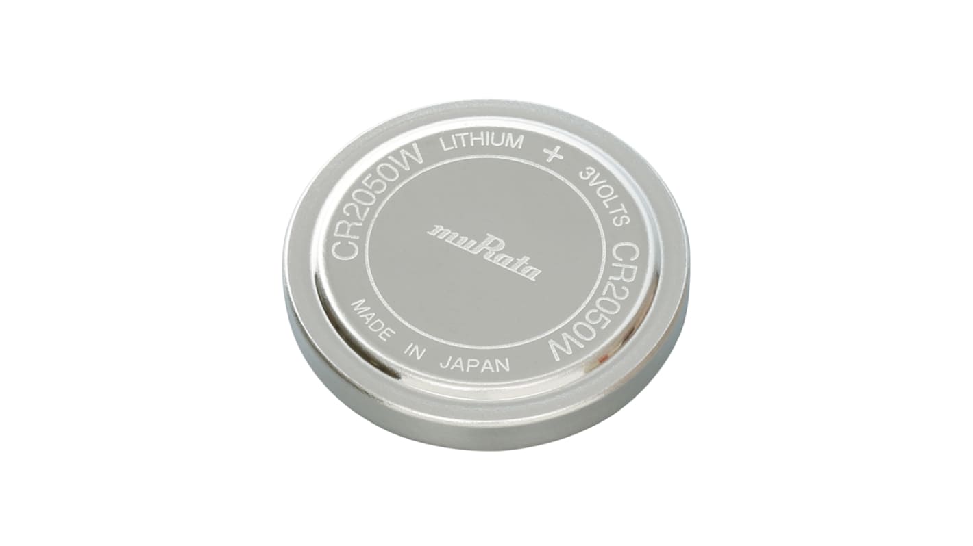 Murata CR2050 Button Battery, 3V, 20mm Diameter