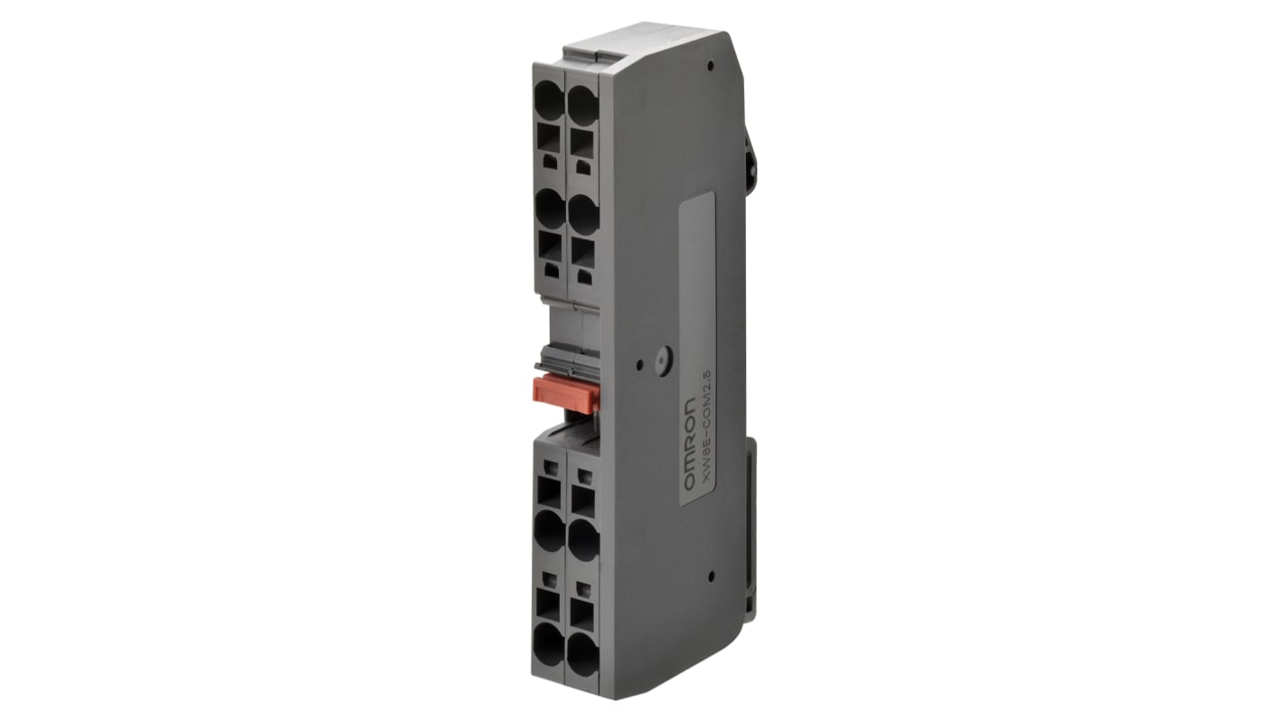 Omron XW6T Series Yellow DIN Rail Terminal Block, 0.08 → 1.5mm², Screw Termination