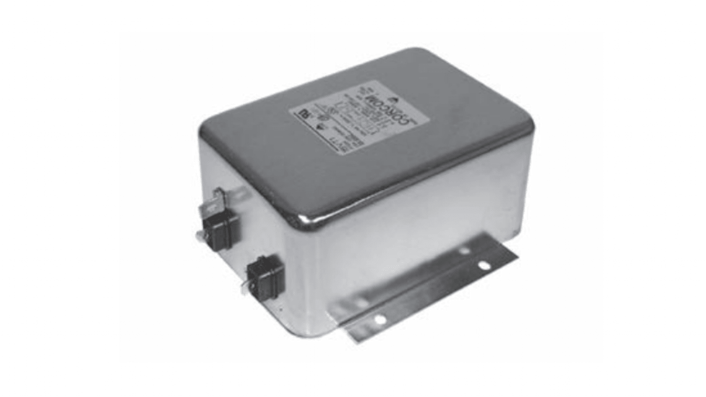 TE Connectivity, Corcom T 6A 250 V ac 50/60Hz, Screw Mount Power Line Filter, Spade, Single Phase