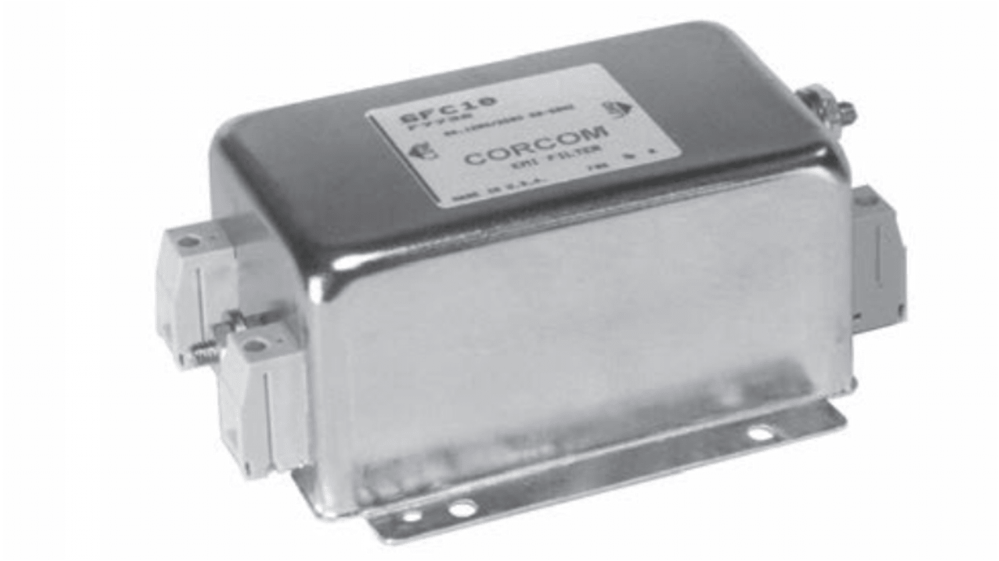 TE Connectivity, Corcom HT 6A 250 V ac 50/60Hz, Flange Mount RFI Filter, Wire Lead, Single Phase