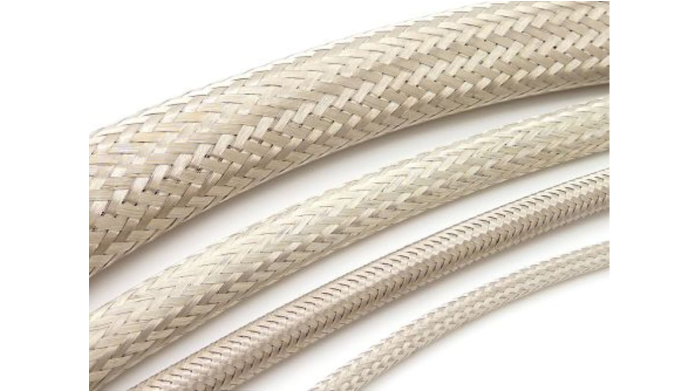 RS PRO Expandable Braided Tin Plated Copper Cable Sleeve, 20mm Diameter, 50m Length