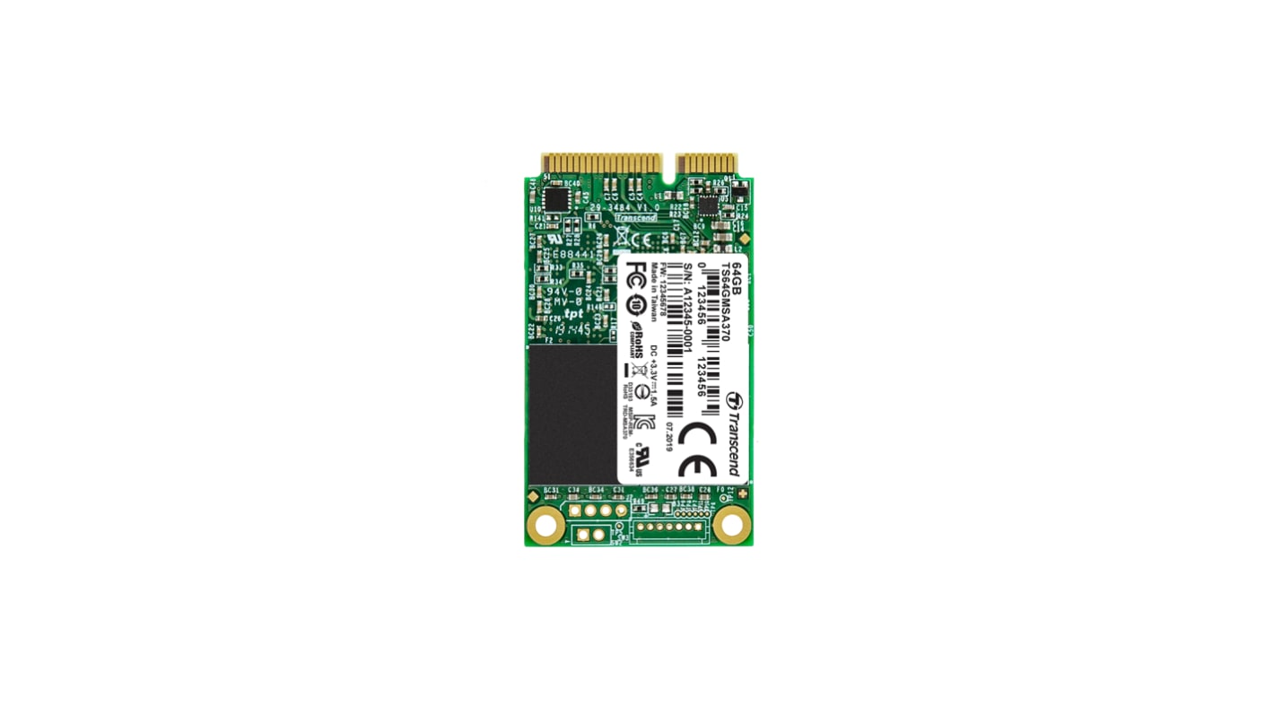 Transcend MSA370I mSATA 64 GB Internal SSD Hard Drive