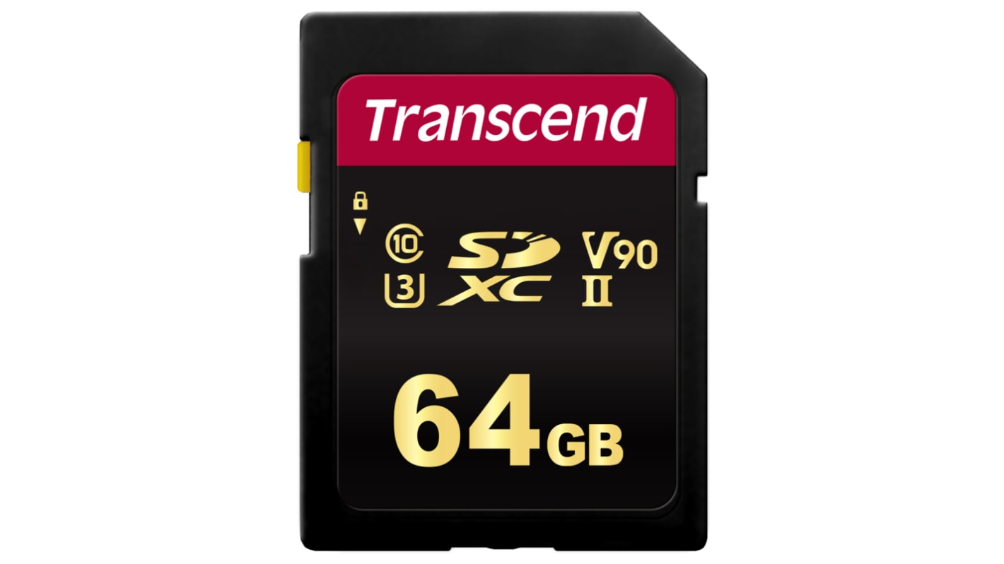 Transcend 64 GB SDHC, SDXC SD Card, Class 10, UHS-II U3, V90