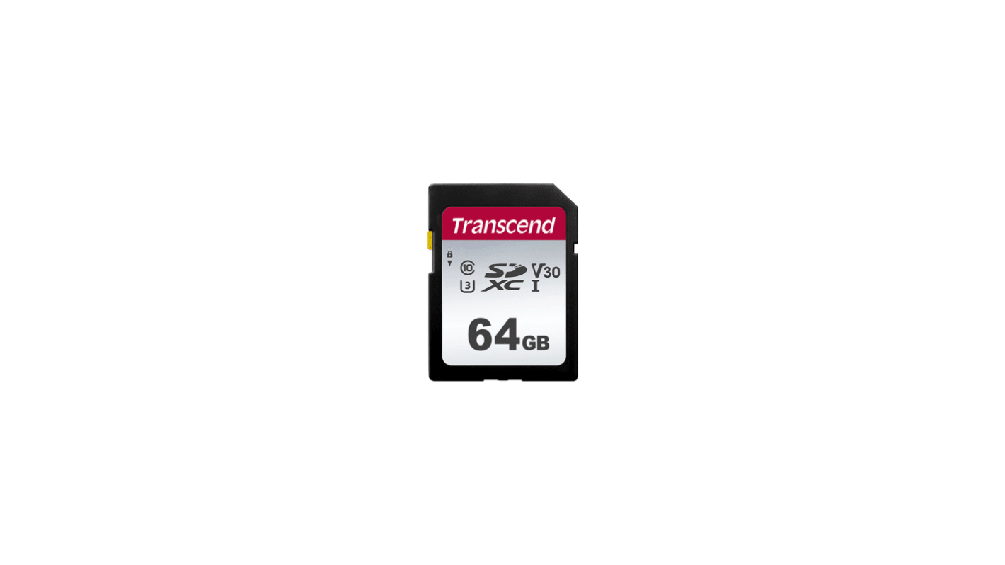 Transcend 64 GB SDXC SD Card, Class 10, UHS-I U1, UHS-I U3, V30