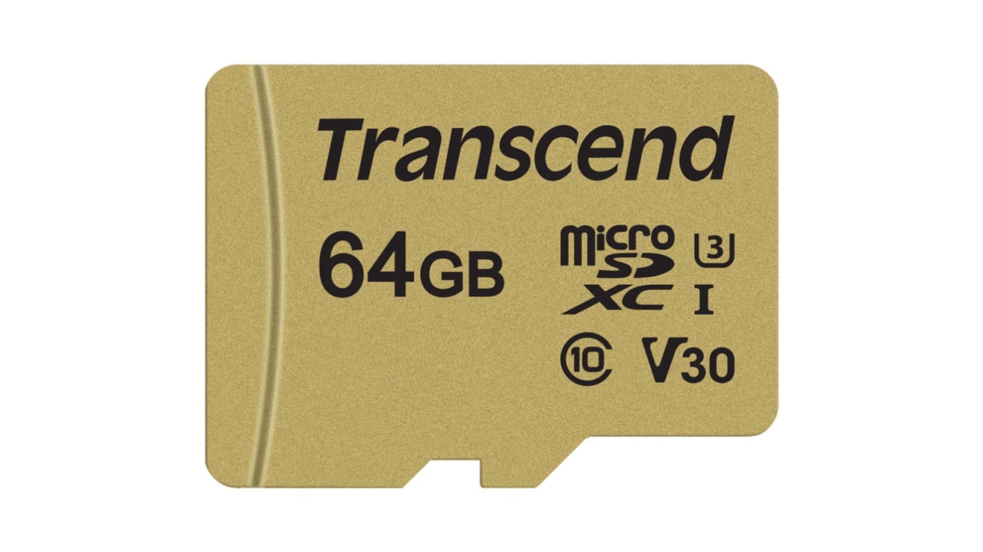 Transcend MicroSDXC Micro SD Karte 64 GB Class 10, UHS-I U1, UHS-I U3, V30 , MLC