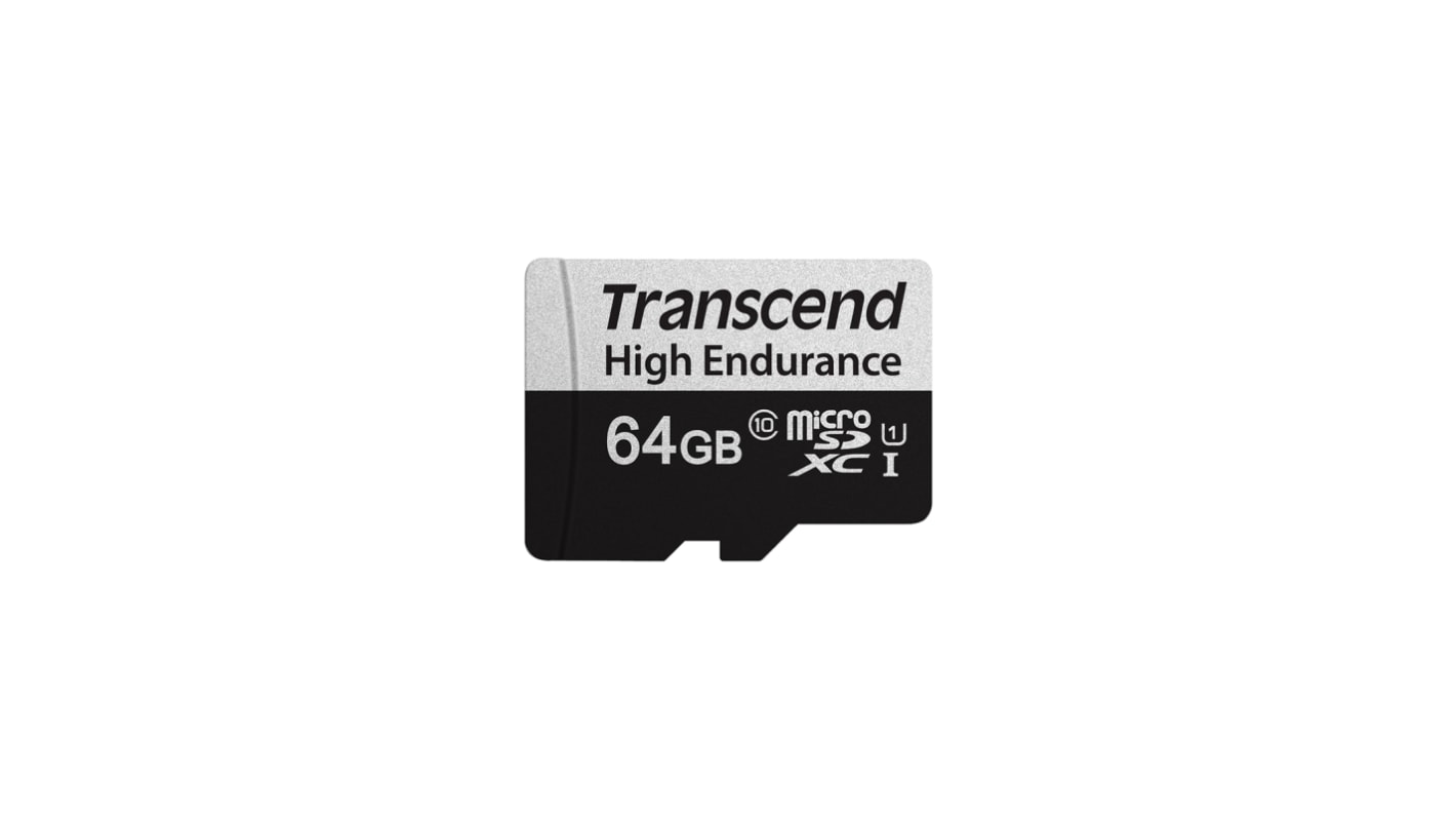 Transcend 64 GB MicroSDXC Micro SD Card, Class 10, UHS-I U1