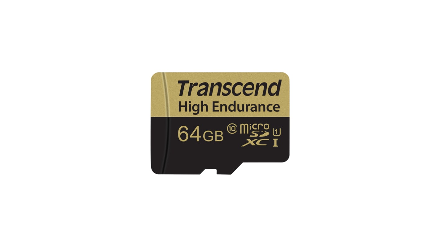 Transcend 64 GB MicroSDHC, MicroSDXC Micro SD Card, Class 10, UHS-I U1