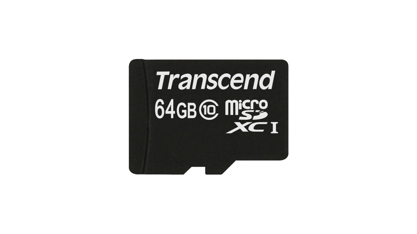 Transcend 64 GB MicroSDHC, MicroSDXC Micro SD Card, Class 10