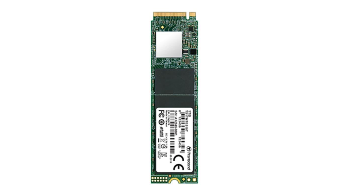 Transcend MTE510T, M.2 Intern HDD-Festplatte NVMe PCIe Gen 3 x 4, TLC, 512 GB, SSD