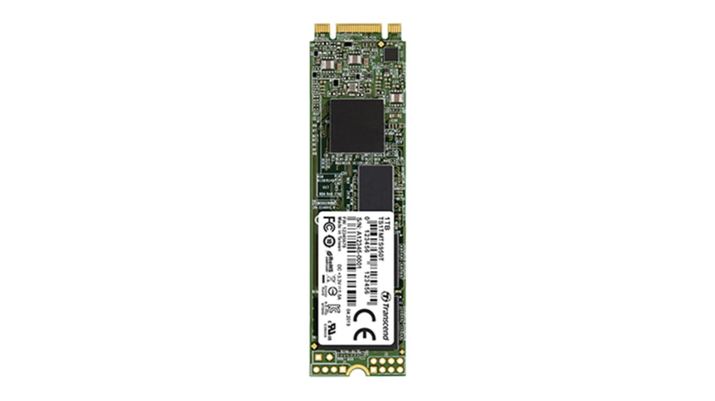 Transcend MTS950T, M.2 Intern HDD-Festplatte SATA III Industrieausführung, TLC, 128 GB, SSD