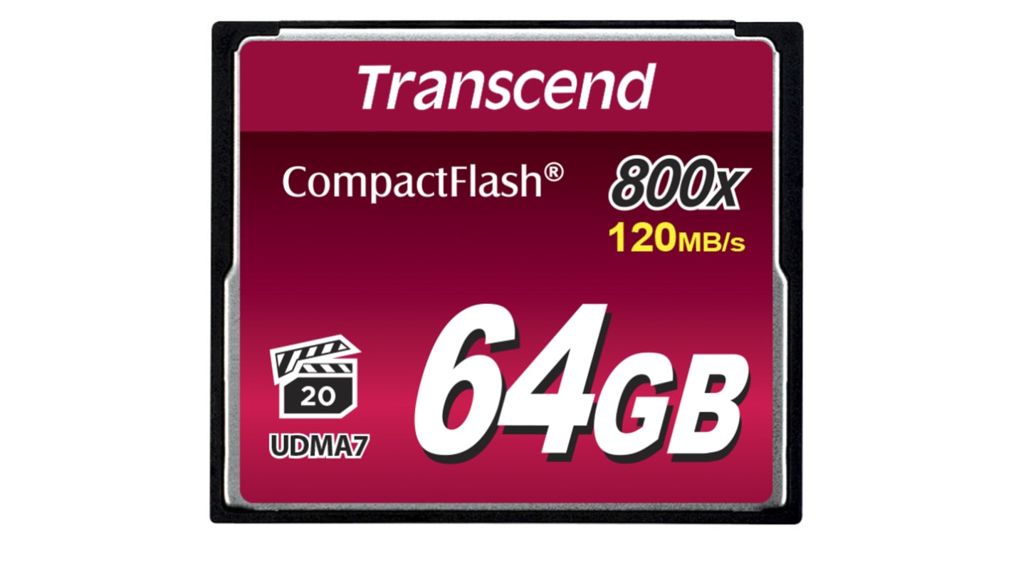 Carte Compact Flash Transcend CompactFlash 64 Go