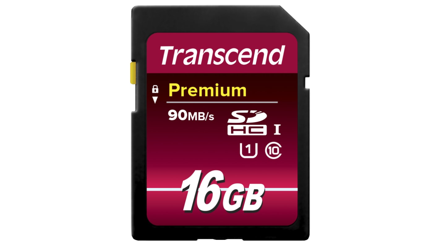 Tarjeta SD Transcend SDHC 16 GB HC Premium -25 → +85°C