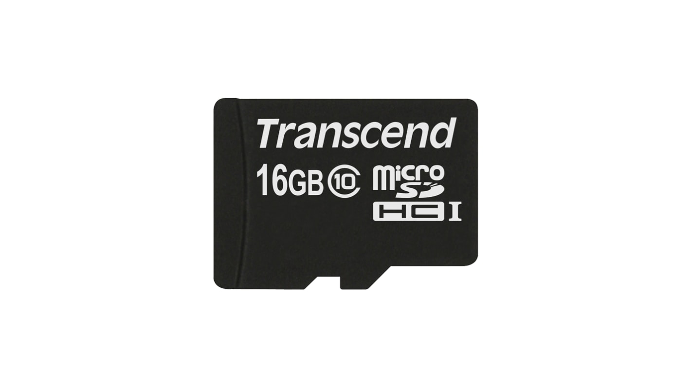 Transcend 16 GB MicroSD卡, Class 10, -25 → +85°C