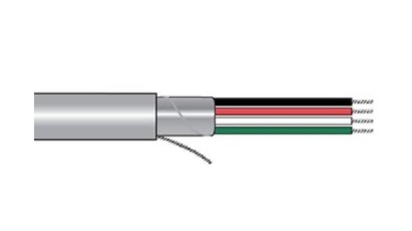 Alpha Wire Alpha Essentials Communication & Control Steuerkabel, 7-adrig Grau, 305m, 22 AWG, Aluminiumfolie