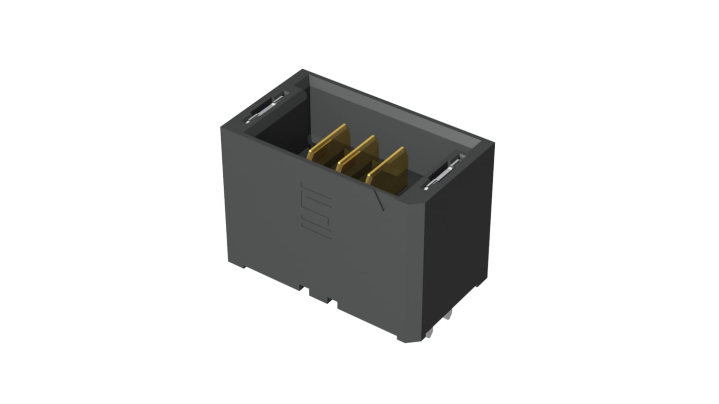 Samtec UMPT Series Straight Through Hole PCB Header, 3 Contact(s), 2.0mm Pitch, 1 Row(s), Shrouded