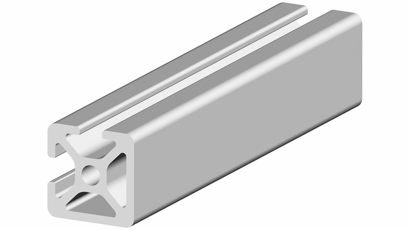 RS PRO Silver Aluminium Profile Strut, 20 x 20 mm, 5mm Groove, 1000mm Length