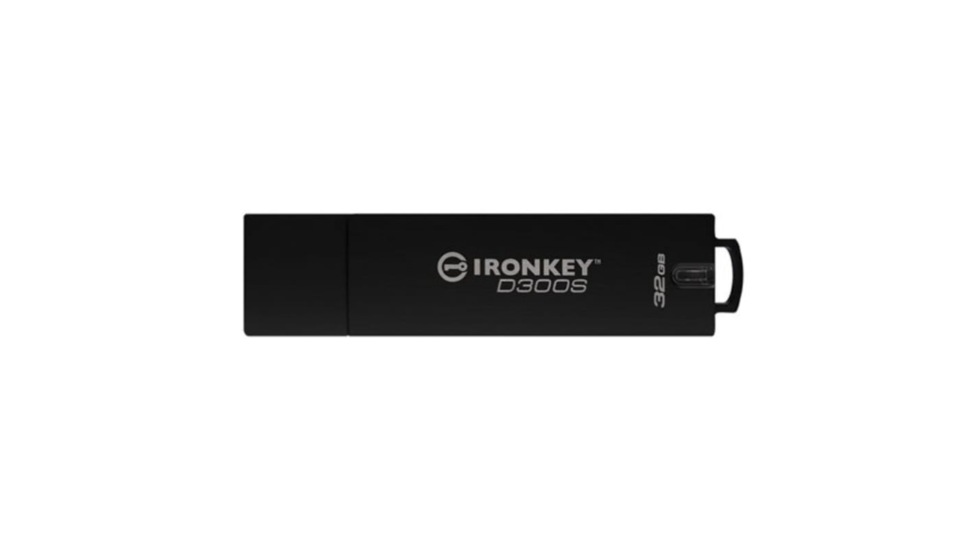 Kingston 32 GBU盘, USB 3.1, AES-256 自毁式, Ironkey D300