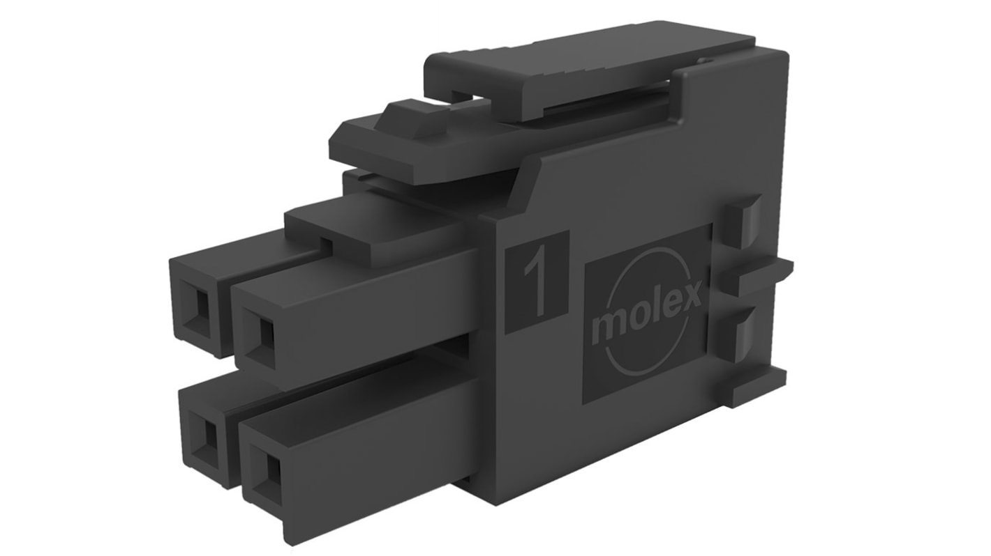 Molex 圧着コネクタハウジング 4極 ピッチ：3.5mm 2列 172258-3104