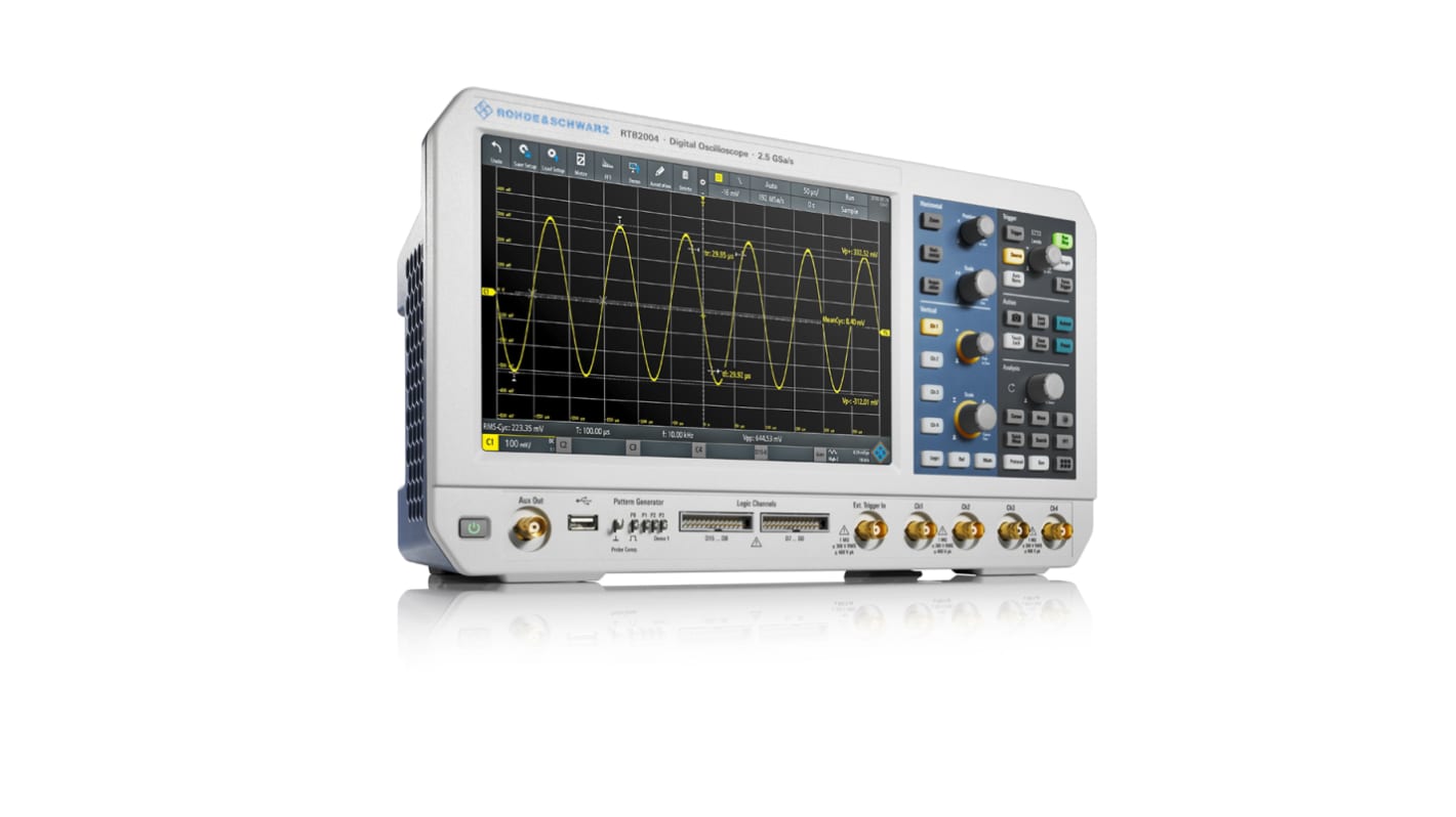 Rohde & Schwarz RTB2000 RTB2004 Mixed-Signal Oszilloskop 4-Kanal Analog 300MHz, DKD/DAkkS-kalibriert