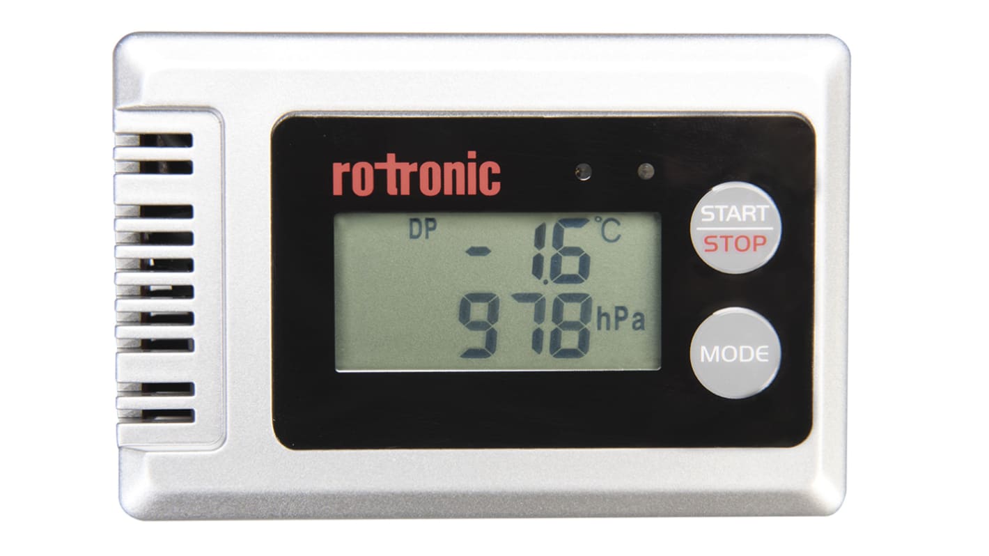 Registrador de datos Rotronic Instruments BL-1D-SET, calibrado RS, para Presión barométrica, humedad y punto de