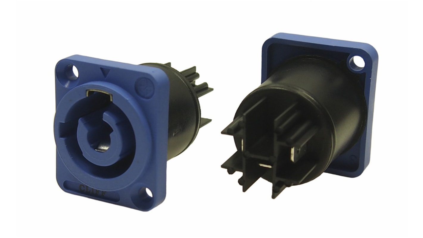 RS PRO Blue Panel Mount Industrial Power Socket