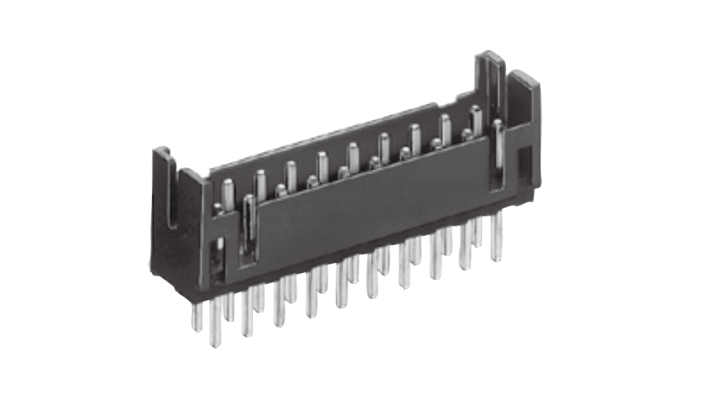 Hirose DF11 Series Straight Through Hole PCB Header, 22 Contact(s), 2.0mm Pitch, 2 Row(s), Shrouded