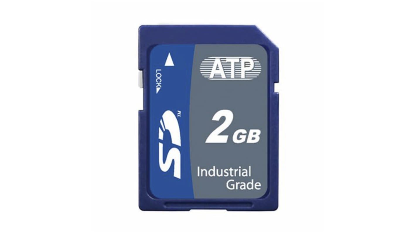 ATP 2 GB 工业SD卡, SLC, Class 10, UHS-1 U1, -40 → +85°C, Industrial Grade系列