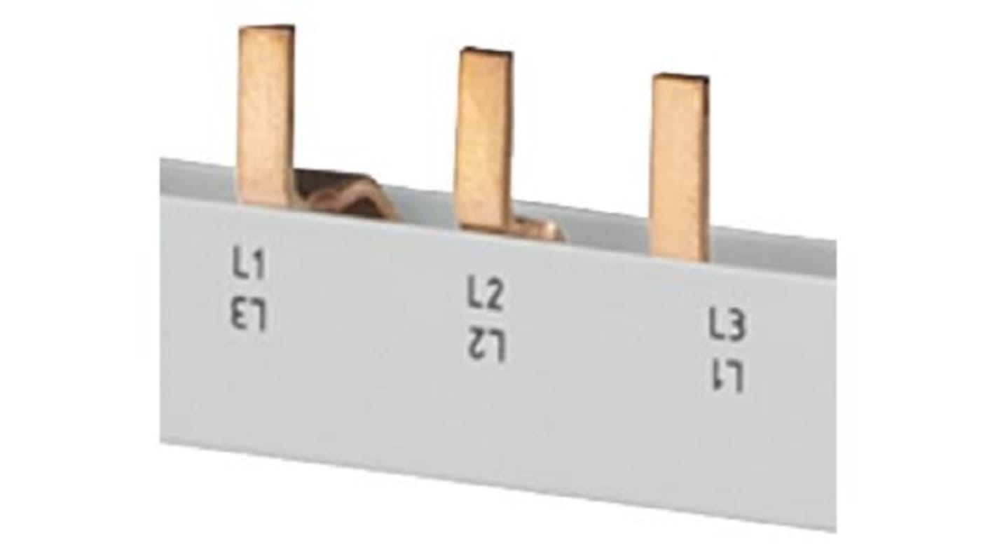 Siemens 5ST Sammelschiene, 1 -phasig 80A, Kupfer, 27mm Raster, SENTRON Reihe