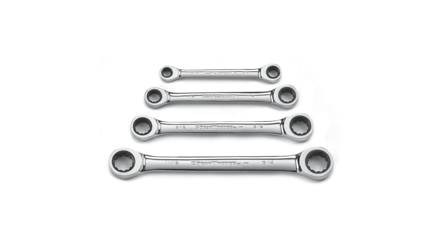 GearWrench Villáskulcs készletek 4 db-os Acélötvözet, Nem, 11/16 x 3/4", 5/6 x 3/8", 7/16 x 1/2", 9/16 x 5/8"