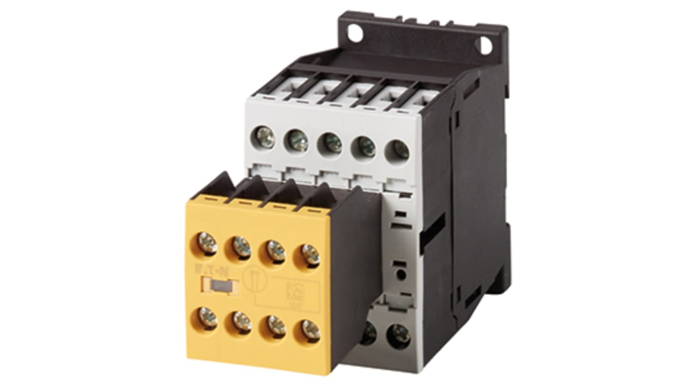 Contacteur Eaton, 3 pôles , 3NO, 7 A, 110 V c.a. @ 50 Hz, 120 V c.a. @ 60 Hz