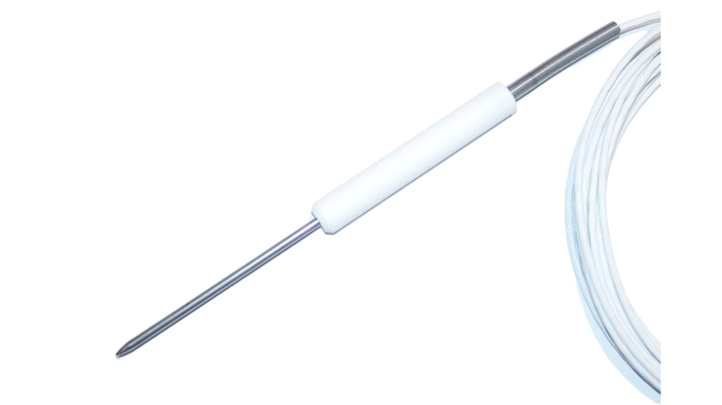 Electrotherm PT100 RTD Sensor, 4mm Dia, 100mm Long, 4 Wire, Probe, F0.3 +250°C Max