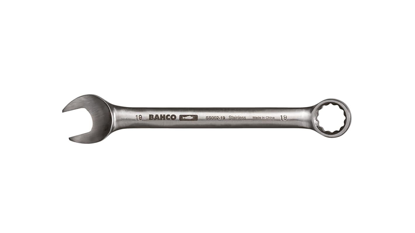 Bahco, SW 1/2 Zoll, SW 1/2Zoll Ring-Maulschlüssel doppelseitig Edelstahl, Länge 175 mm