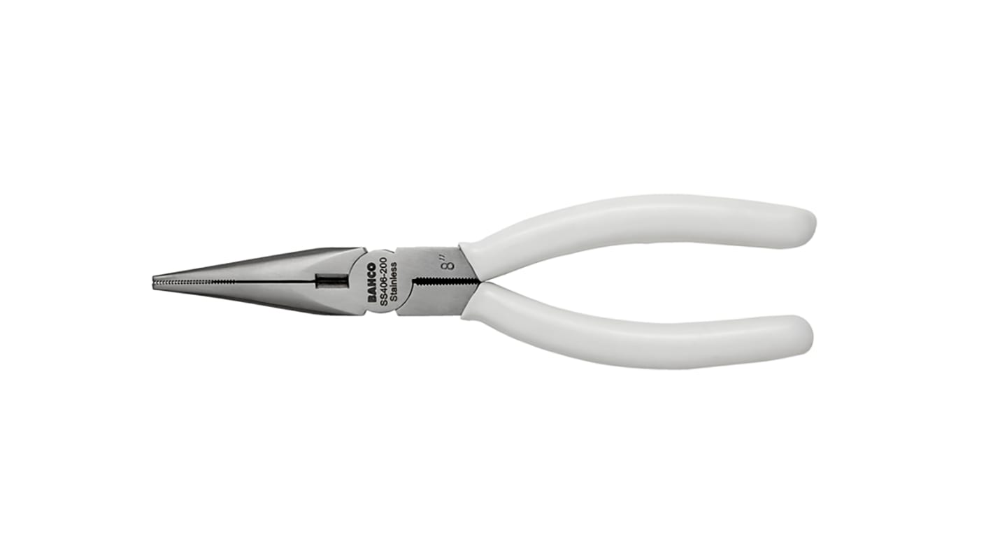 Bahco Long Nose Pliers, 160 mm Overall, Straight Tip, 52mm Jaw