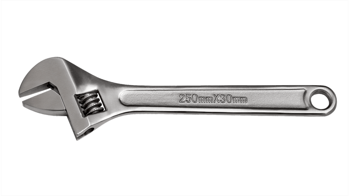 Bahco Adjustable Spanner, 600 mm Overall, 60mm Jaw Capacity, Metal Handle