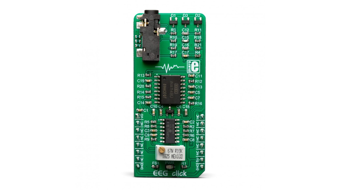 MikroElektronika EEG Click for INA114 Silver-Chloride Electrodes