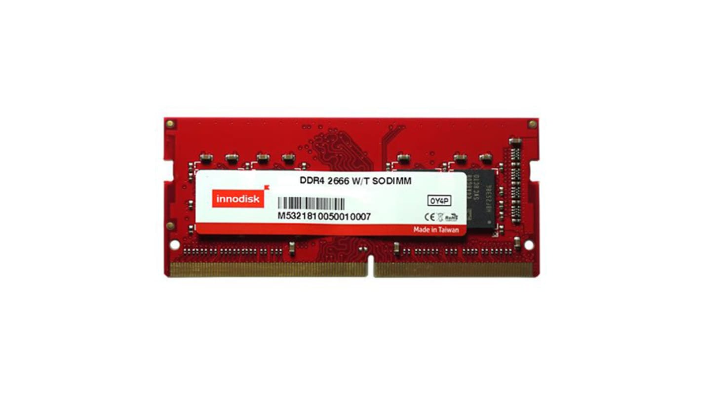 InnoDisk Arbeitsspeicher für Laptop, 4 GB, 2666MHz DDR4,  industrietauglich SODIMM PC4-2666