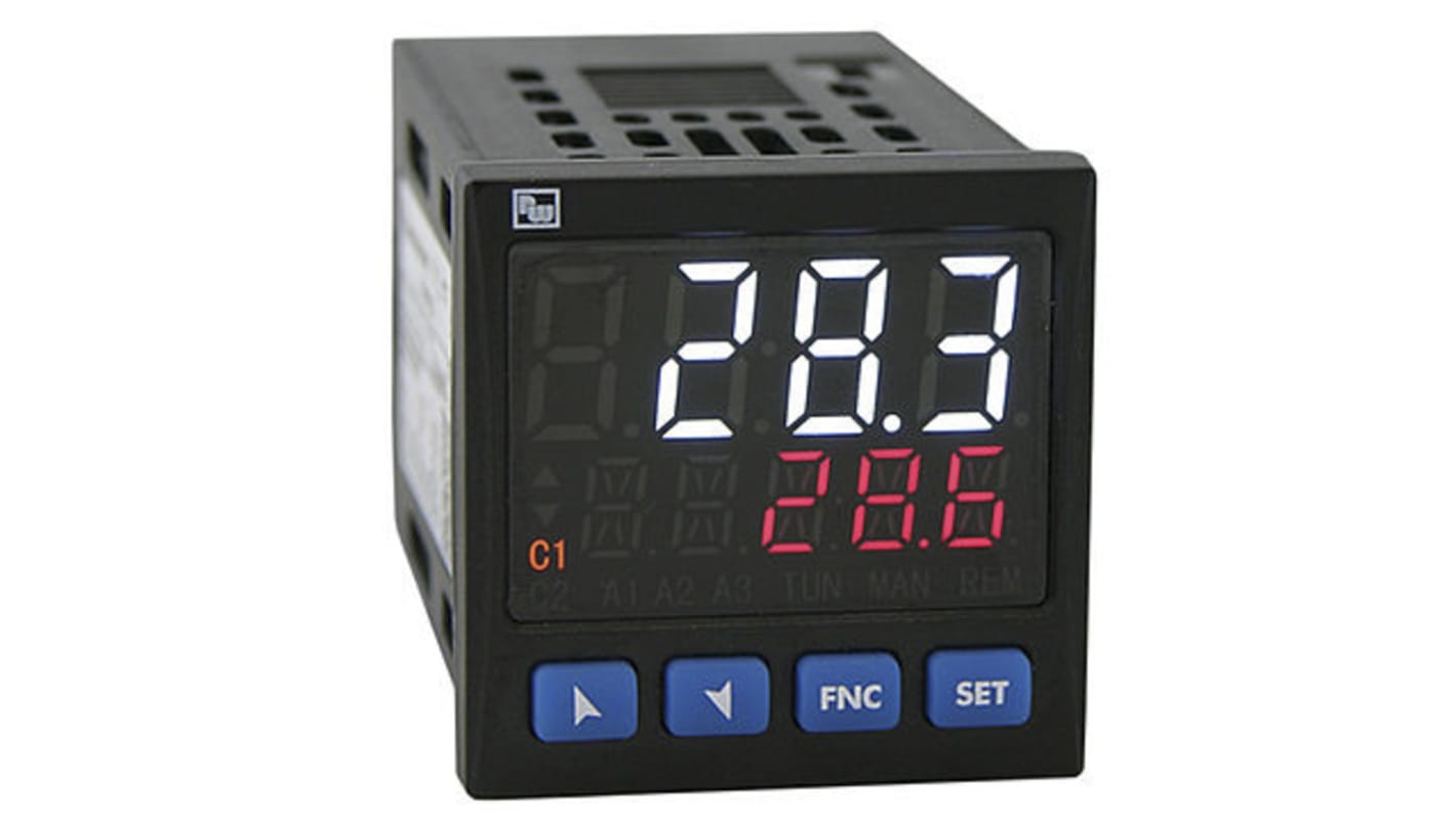 Wachendorff UR4848xA PID Temperature Controller, 48 x 48mm 1 Input, 1 Output Analogue, Relay, SSR, 24 → 230 V