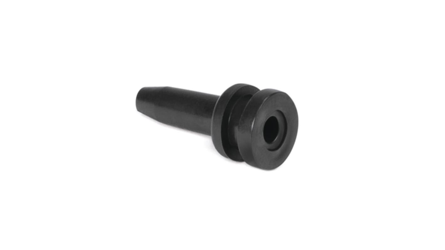 HellermannTyton HV Black PVC 9.5mm Cable Grommet for Maximum of 3mm Cable Dia. 632-01040 HV2104-PVC-FR-BK