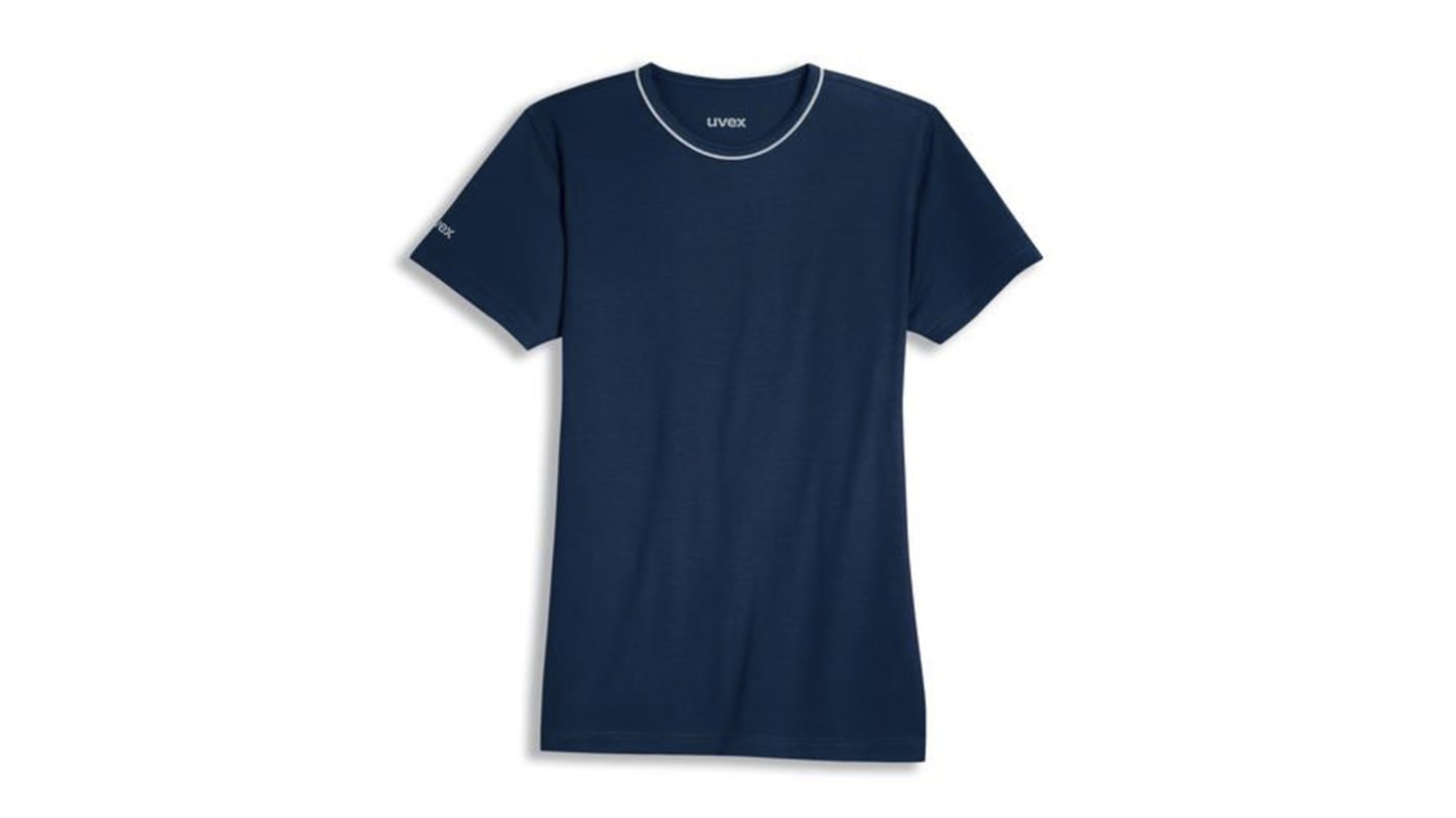 Uvex Navy Polyester, Tencel Short Sleeve T-Shirt, UK- XL, EUR- XL