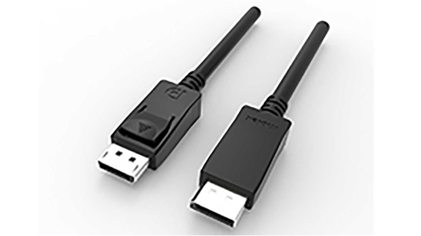 Molex Male DisplayPort to Male Mini DisplayPort, PVC  Cable, 2m