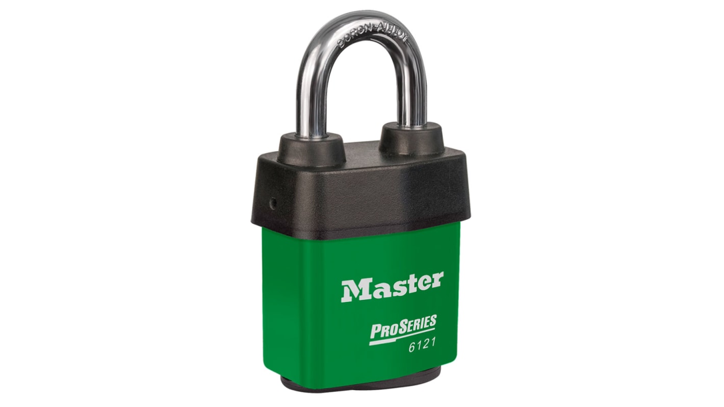Master Lock Key Weatherproof Stainless Steel Padlock, 8mm Shackle, 54mm Body