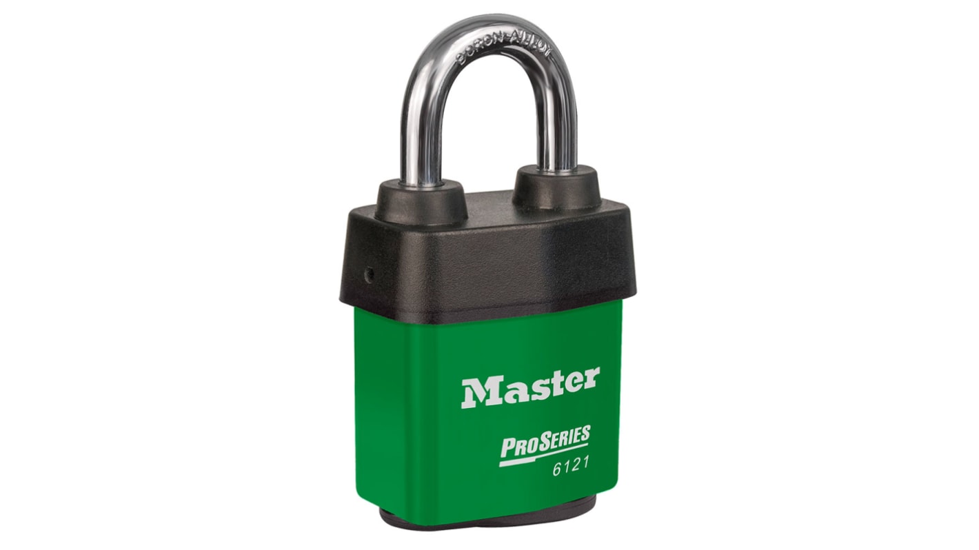 Master Lock 南京錠 ステンレススチール 緑