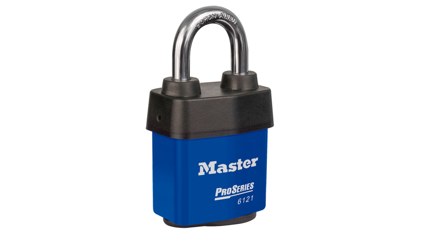 Master Lock Key Weatherproof Stainless Steel Padlock, 8mm Shackle, 54mm Body