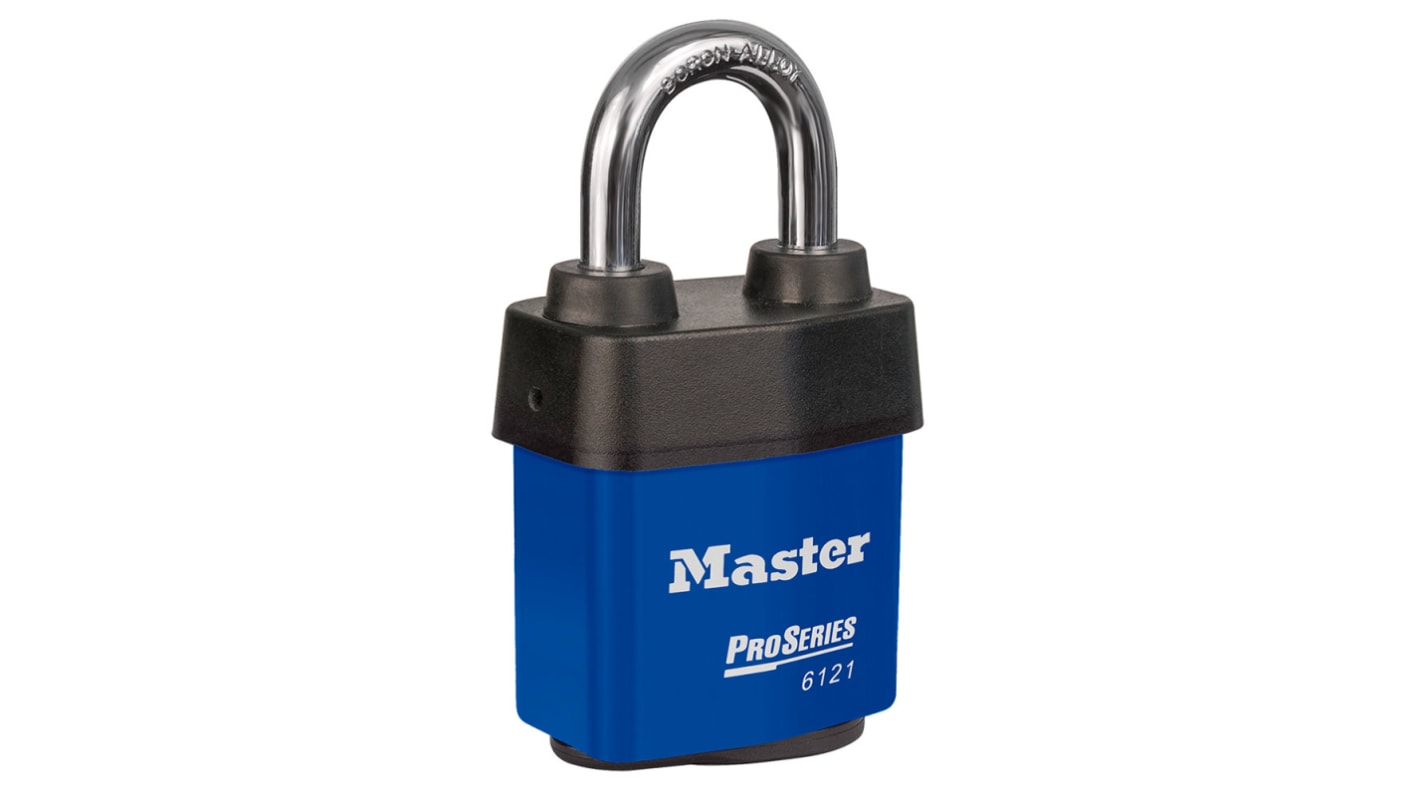 Master Lock 南京錠 ステンレススチール 青