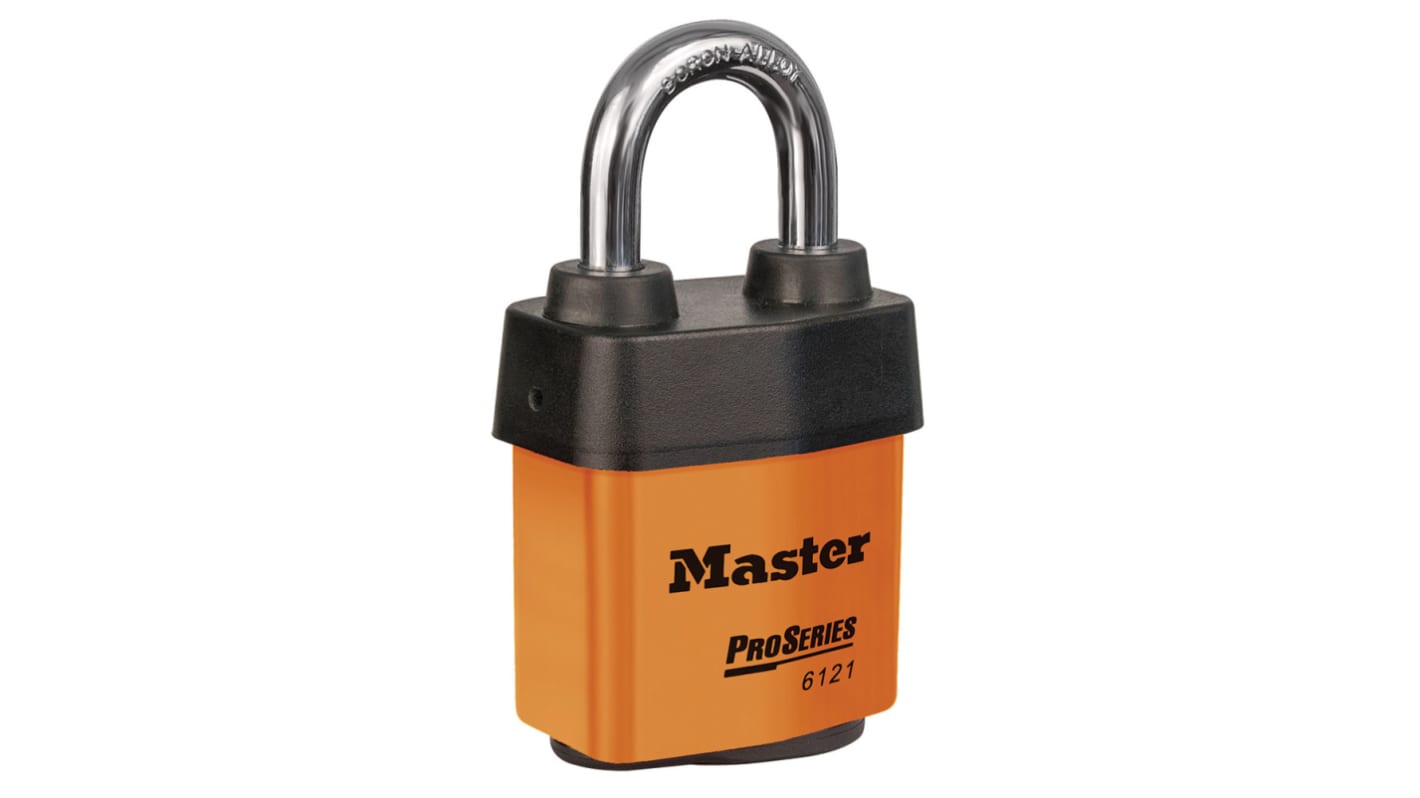Master Lock Key Weatherproof Stainless Steel Padlock, 8mm Shackle, 54mm Body