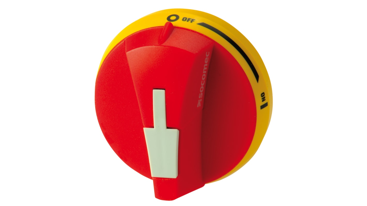 Socomec Red/Yellow Rotary Handle, SIRCO Series