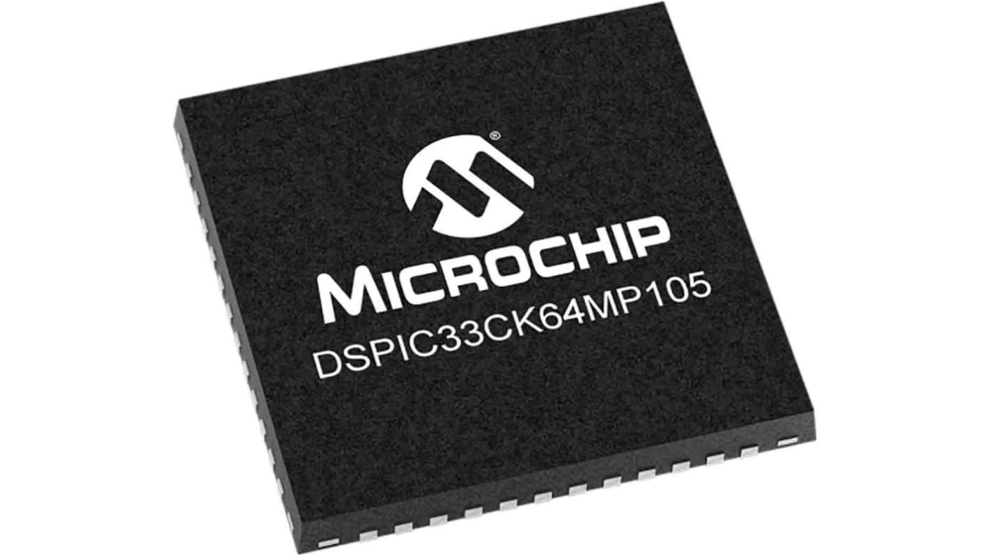 Microchip DSPIC33CK64MP105-I/M4, Microprocessor dsPIC 16bit 100MHz 48-Pin UQFN