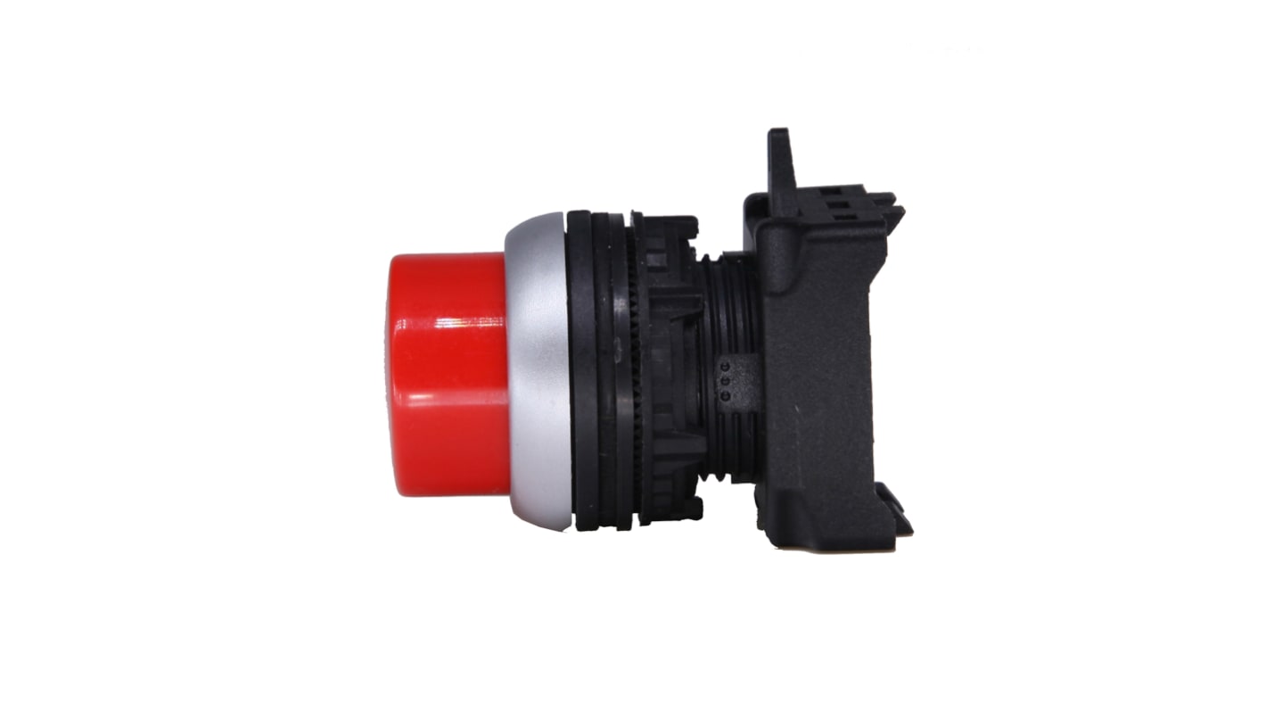 RS PRO 红色圆形按钮头, Φ22mm开孔, Φ30.2mm按钮, 弹簧复位, IP65