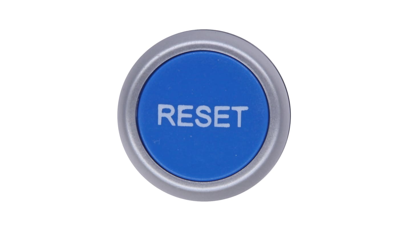 Tête de bouton poussoir RS PRO Bleu, Ø découpe 22mm, Retour par ressort